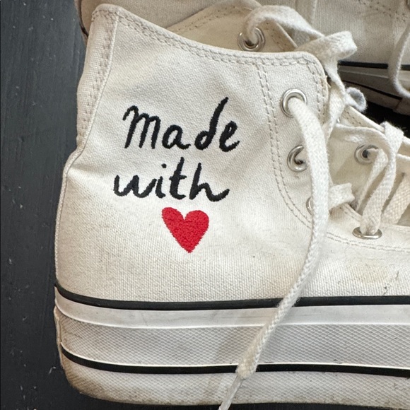 converse made with love high top. size women’s 8. - Picture 4 of 9